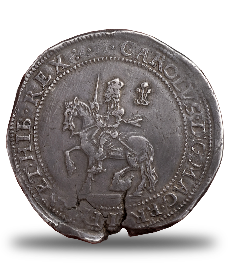 1642 CHARLES I SHREWSBURY HALFPOUND - EX MORRIESON