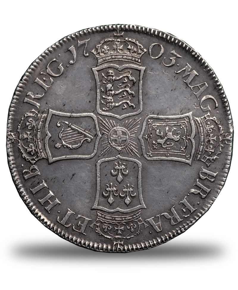 1703 Queen Anne VIGO Halfcrown