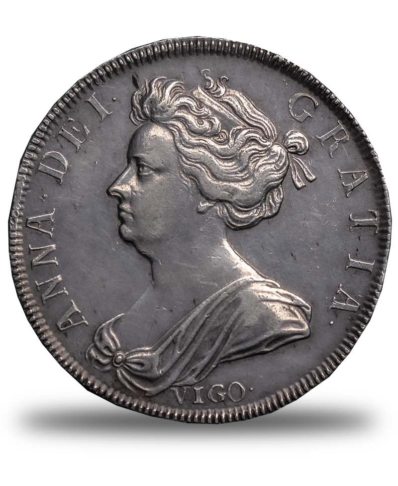 1703 Queen Anne VIGO Halfcrown