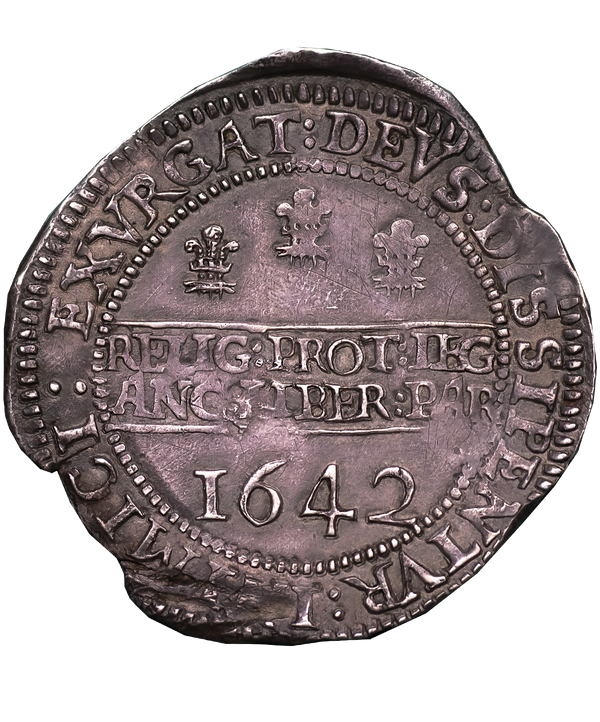 1642 Charles I Oxford Mint Halfcrown - Excessively Rare Variety !