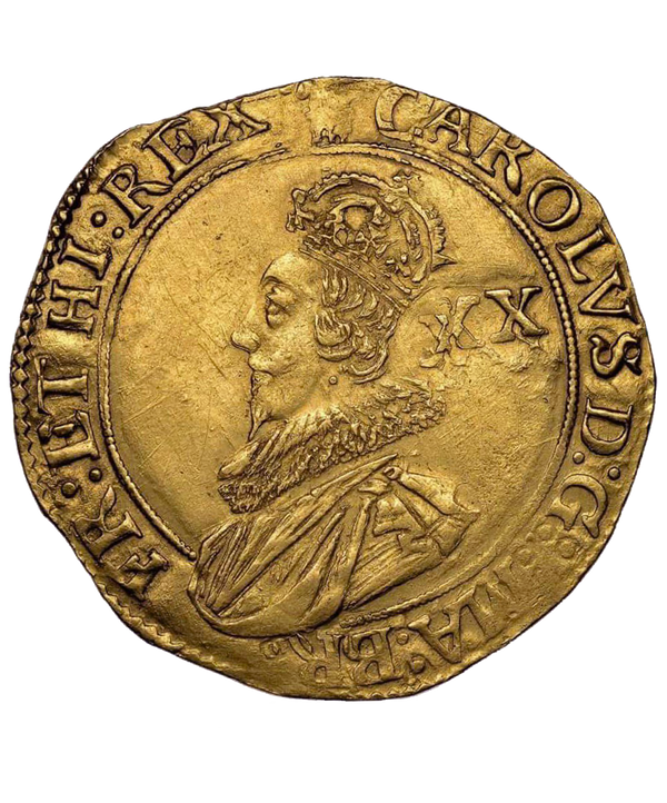 1630 -31 Charles I Tower Mint mm Plume Gold Unite