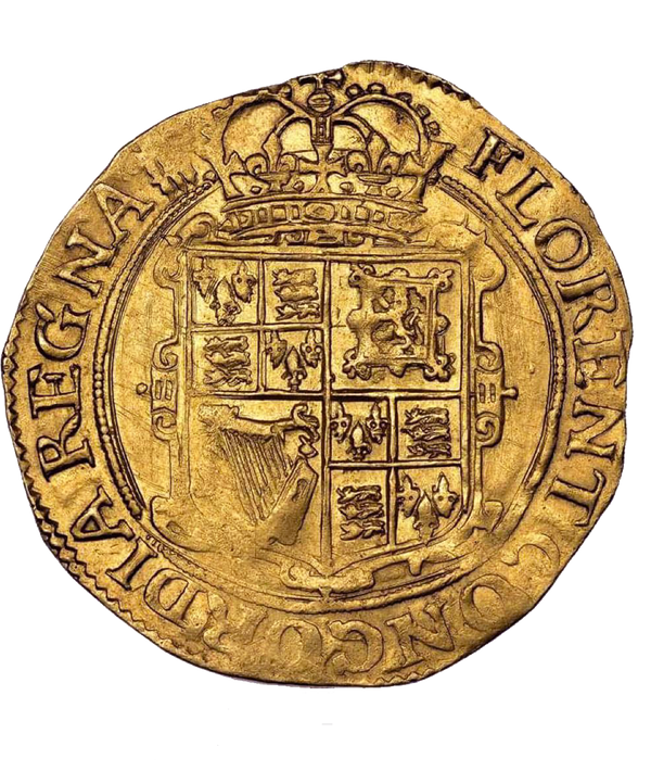 1630 -31 Charles I Tower Mint mm Plume Gold Unite